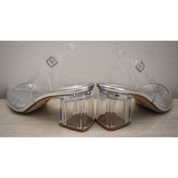 Jessica Simpson Women's Sz 8.5M Clear Syrina Lucite Slingback Pumps Heels - Picture 10 of 12